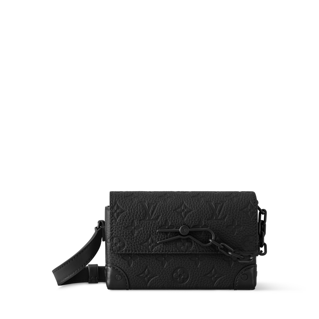 moyaLOUIS VUITTON ブラック ドラムバッグ Steamer Wearable Wallet Monogram Taurillon Leather LG - G90 - For